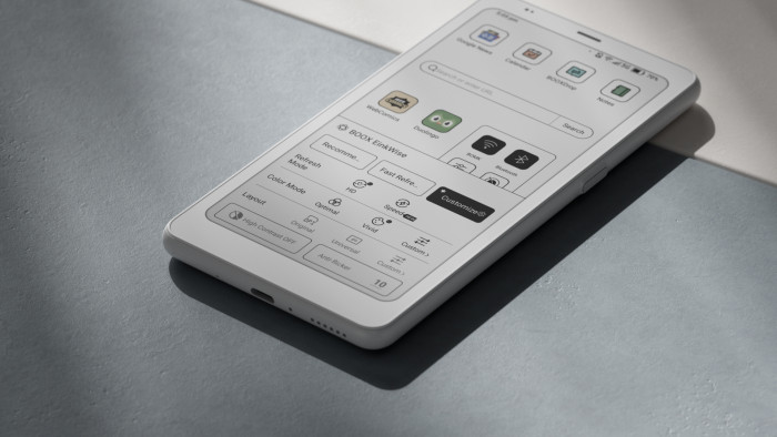 Das Display erlaubt verschiedene Einstellungen, um das Reaktionsvermögen des E-Ink-Screens zu optimieren. (Bild: Onyx)
